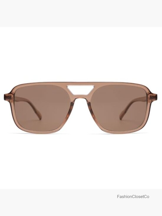 Retro Aviator Sunglasses Rectangle UV400 Protection main image 6